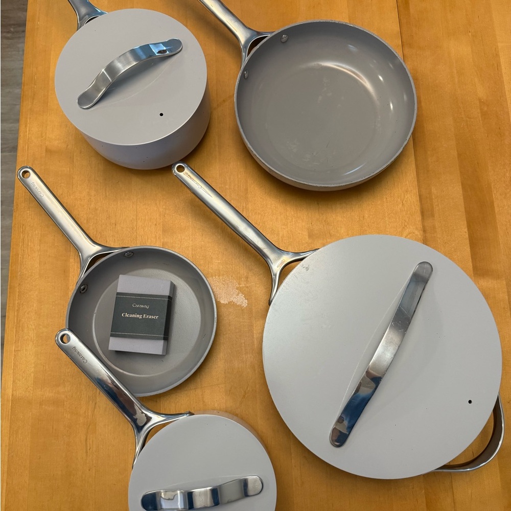 Caraway Gray Cookware Set with Lids